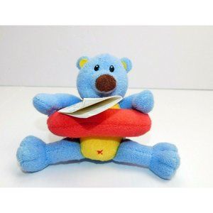 Baby Gund SHAKE RATTLE FLOAT 5747 Blue Bear New w Tag Lovey Bath Toy Vintage